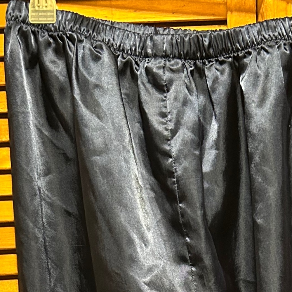 Lillian Lorow Blue Satin Lounge Pants - Picture 10 of 12